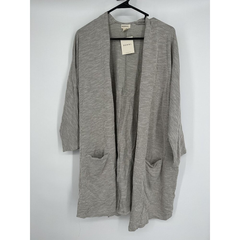 Anthropologie Donni Ribbed Open Draped Cardigan Pockets One Size Fits‎ All NWT